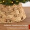Best Choice Products 42in Basket Woven Hyacinth Christmas Tree Collar, Tree Skirt Accessory w/ Cord Cut-Out